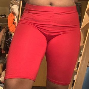 PrettyLittleThing red biker shorts NEVER WORN